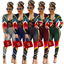 C4633 latest designer custom plus size jogging sport track suit for women